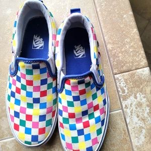 Beautiful Vans big kids size 3 colorful sneakers